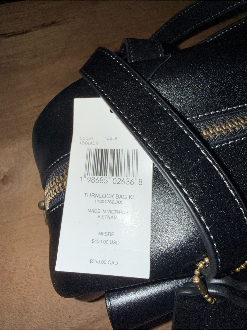 Coach Black Leather Dual-Front Pocket Shoulder Bag - Picture 2 of 5